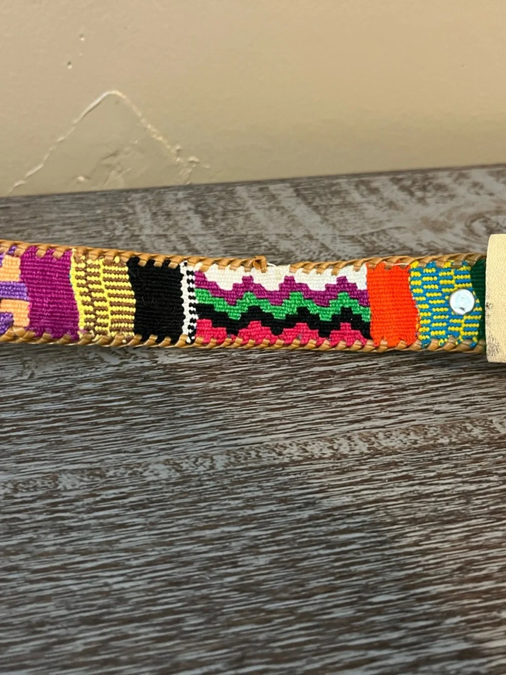 Vintage handmade Guatemalan belt 1.5 inches x 38 inches